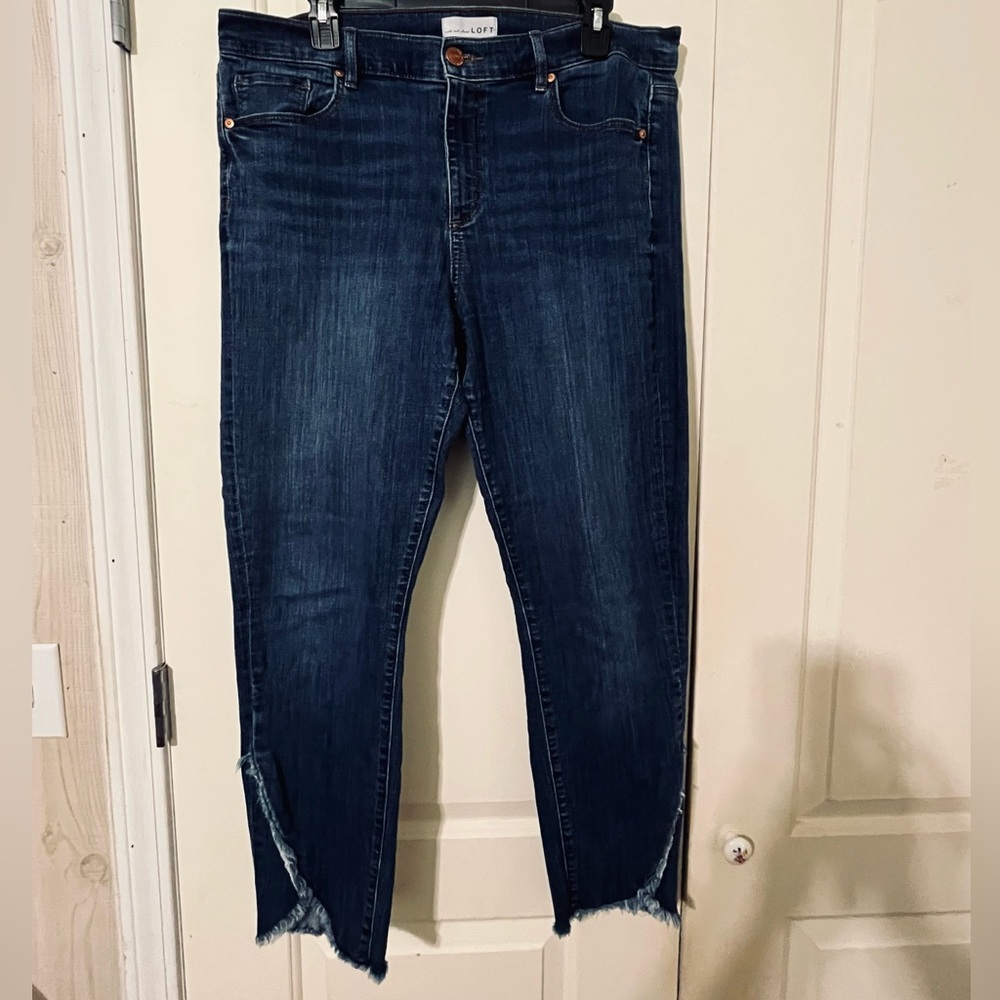 LOFT Women's Dark Wash Cropped Jeans